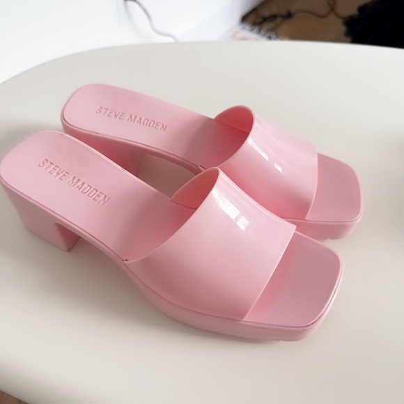 Steve Madden pink jelly heels - Picture 2 of 4